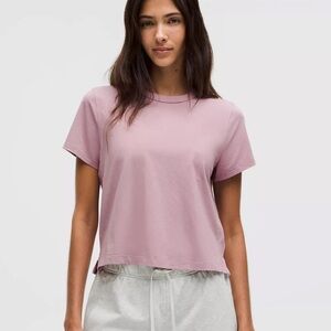Lululemon Classic-Fit Cotton-Blend T-Shirt in Rose Blush - Size 2
